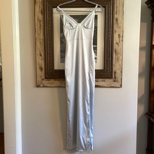 NWT gorgeous long ice blue formal dress Size 0